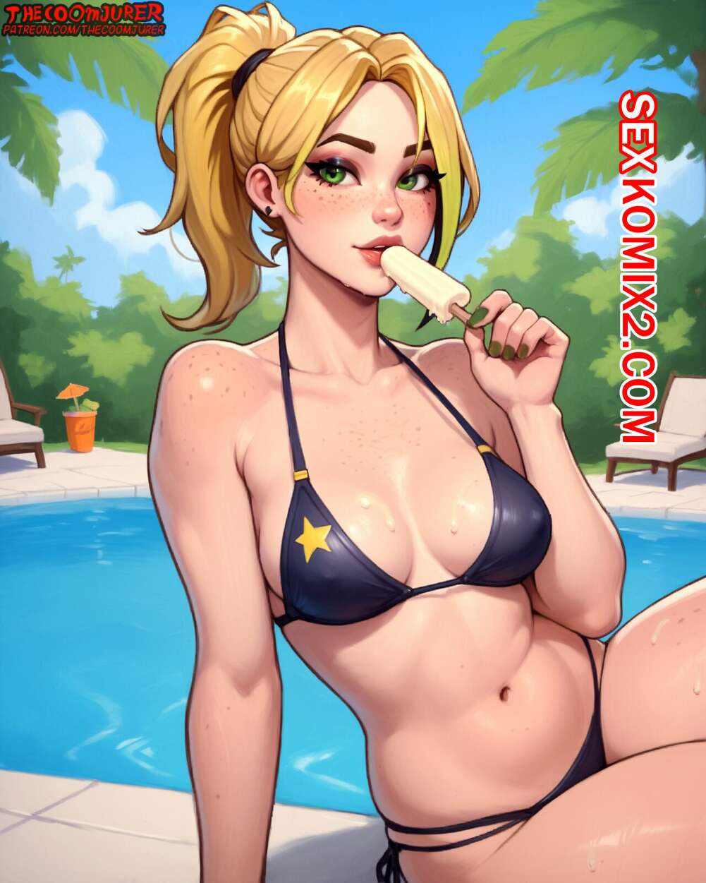 ✅️ Порно комикс Chilling at the pool with Hellsie. TheCoomjurer секс комикс  блондинка отдыхала у | Порно комиксы на русском языке только для взрослых |  sexkomix2.com