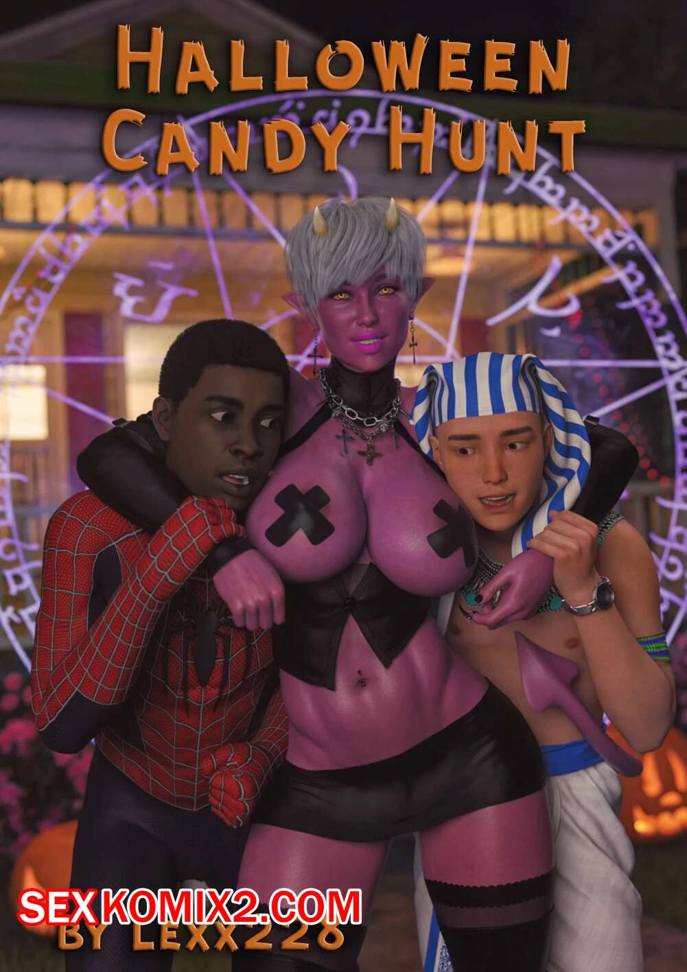 ✅️ Порно комикс Halloween. Охота за конфетами на Хэллоуин. Candy Hunt.  Lexx228 секс комикс парней нарядились в | Порно комиксы на русском языке  только для взрослых | sexkomix2.com