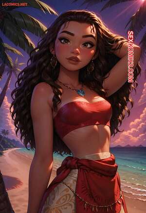 Порно комикс Moanas Beach Day. LowFireStudios.