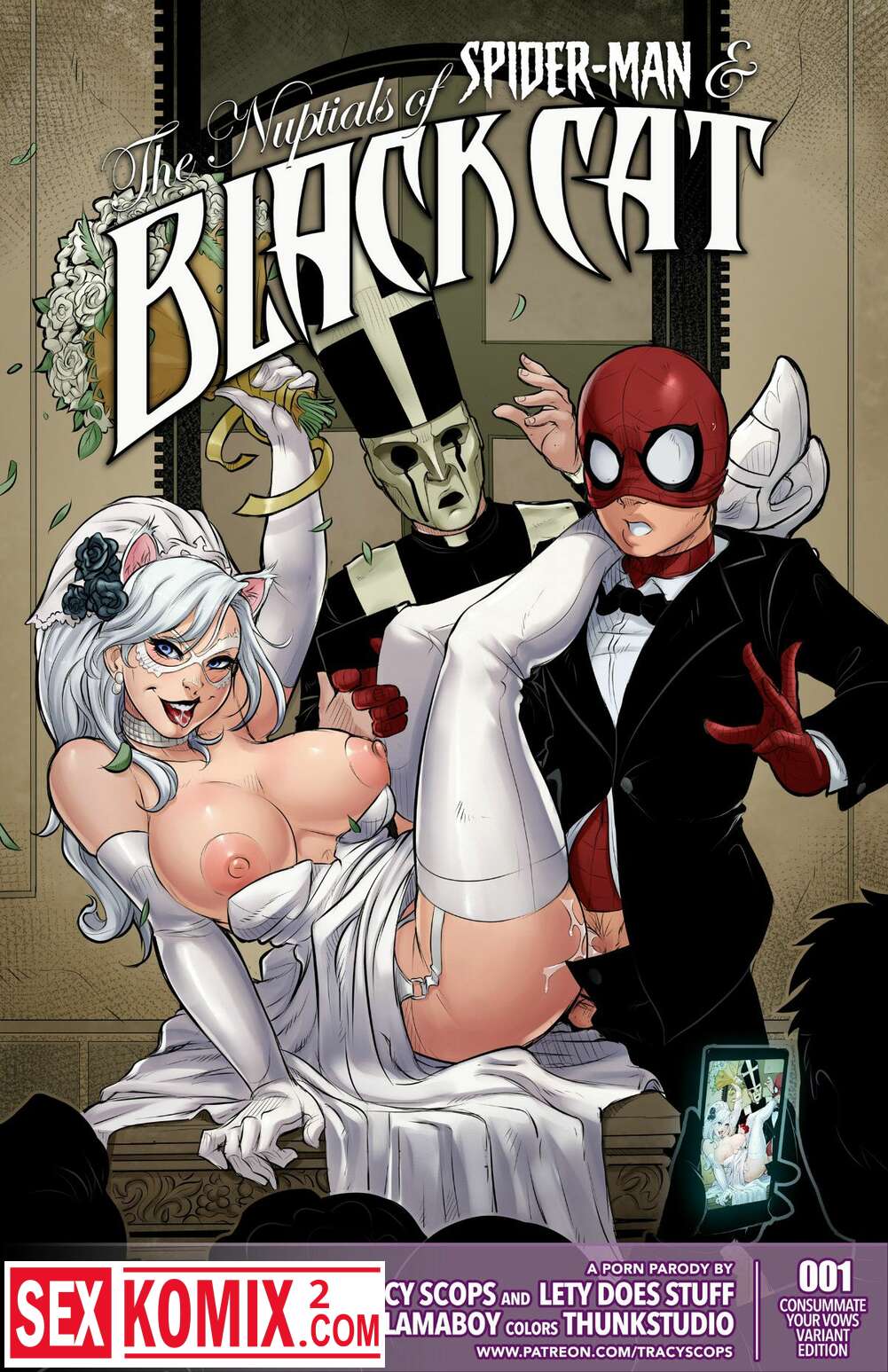 Spiderman black cat porn